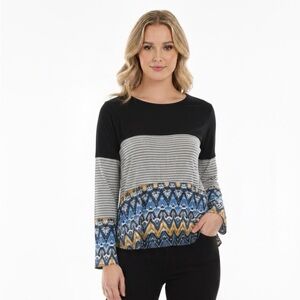 Egs size large multicolor top